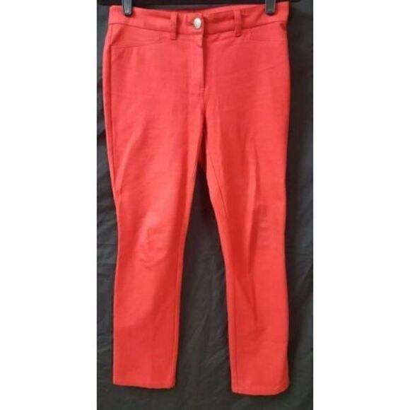Chicos Size 00 XS Red Straight Leg Jeans Flat Front 28 X 28 - Picture 1 of 7